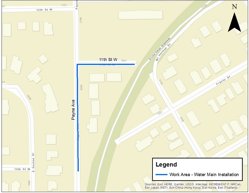 Payne Avenue Water Improvement Project Map